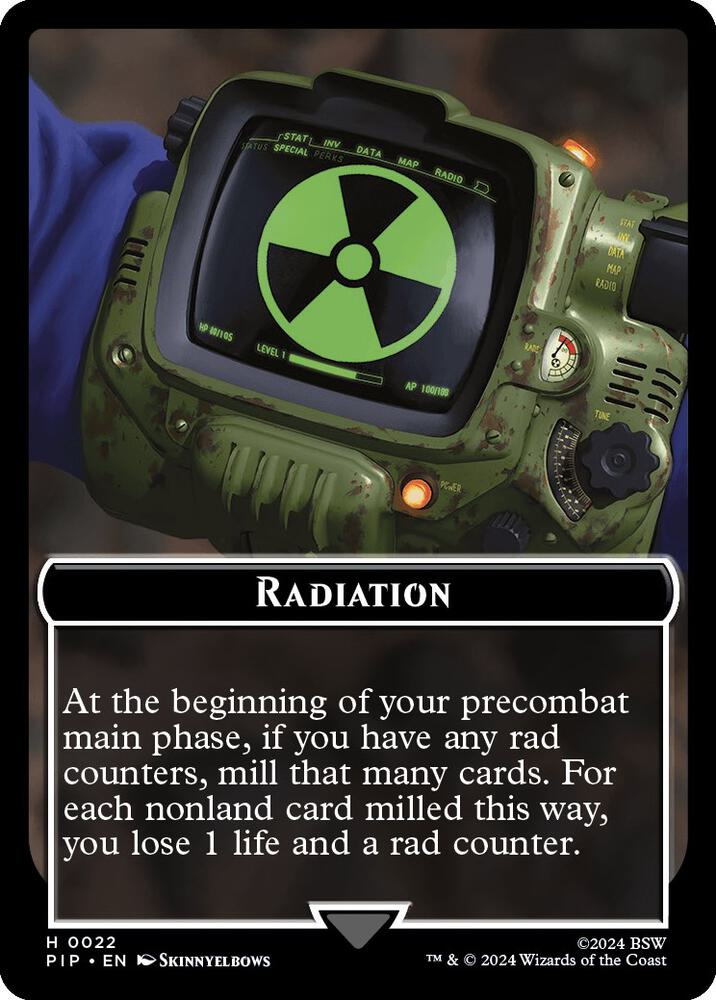 Radiation // Wasteland Survival Guide Double-Sided Token (22 // 20) [Fallout]