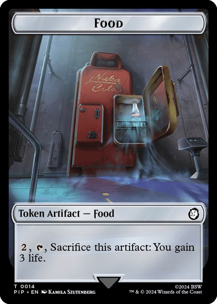 Food (0014) // Soldier (0004) Double-Sided Token (14 // 4) [Fallout]
