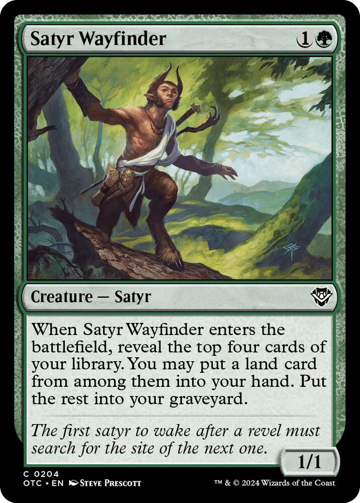 Satyr Wayfinder (204) [Outlaws of Thunder Junction Commander]