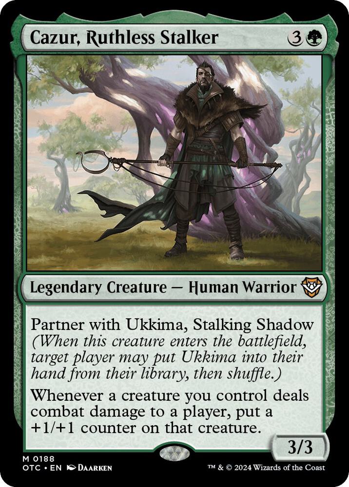 Cazur, Ruthless Stalker (188) [Outlaws of Thunder Junction Commander]