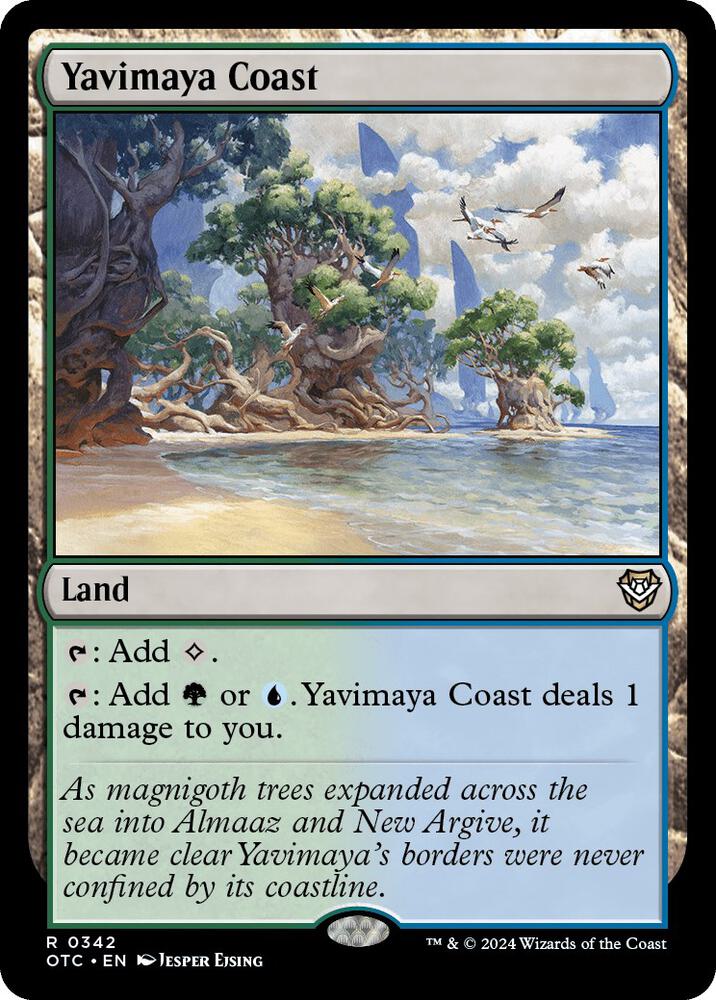 Yavimaya Coast (342) [Outlaws of Thunder Junction Commander]