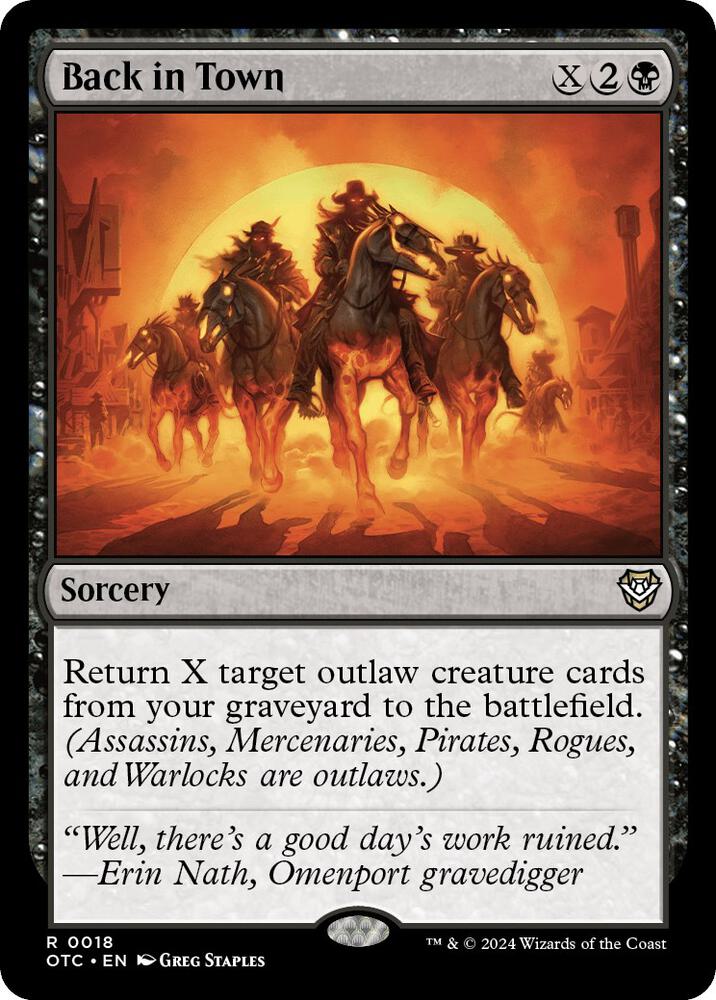 Back in Town (18) [Outlaws of Thunder Junction Commander]