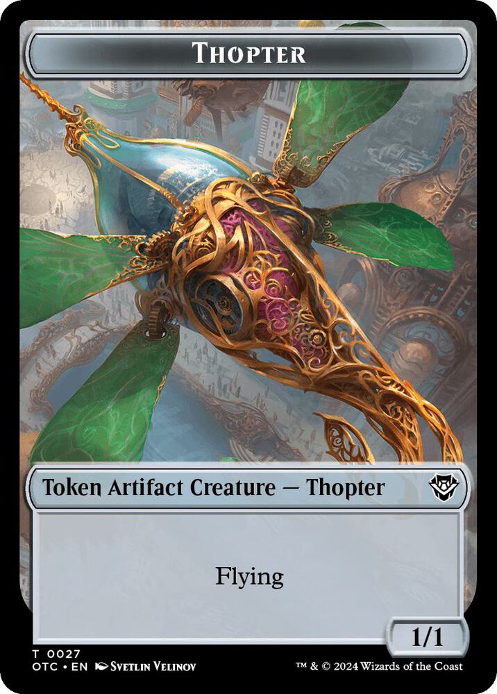 Thopter // Treasure Double-Sided Token (27 // 18) [Outlaws of Thunder Junction Commander]