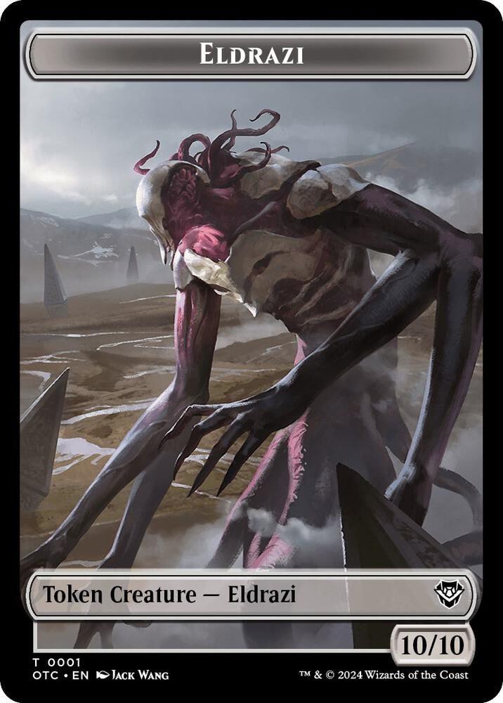 Eldrazi // Clue Double-Sided Token (1 // 16) [Outlaws of Thunder Junction Commander]