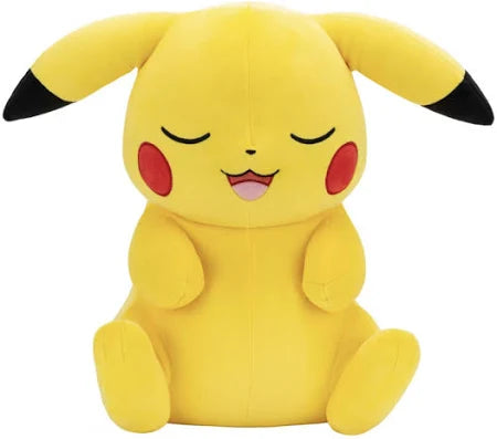 Peluche Pokémon : Pikachu endormi, position verticale, 45 cm