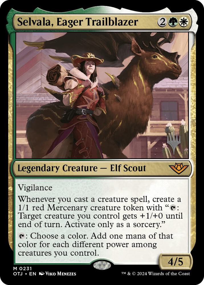 Selvala, Eager Trailblazer (231) [Outlaws of Thunder Junction Promos]