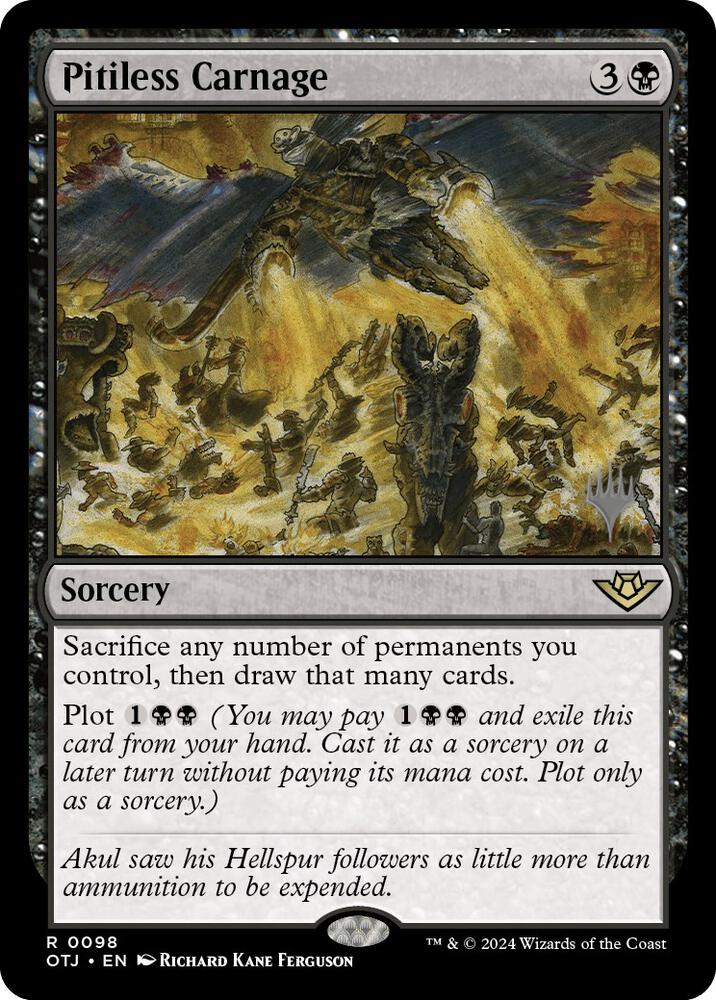Pitiless Carnage (98) [Outlaws of Thunder Junction Promos]