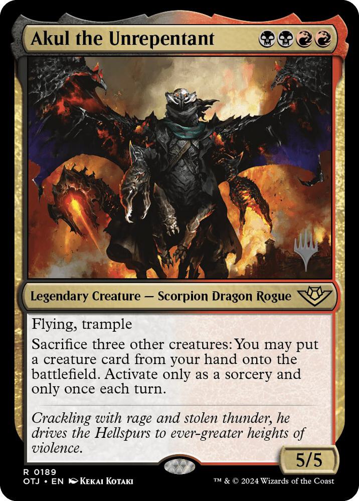 Akul the Unrepentant (189) [Outlaws of Thunder Junction Promos]