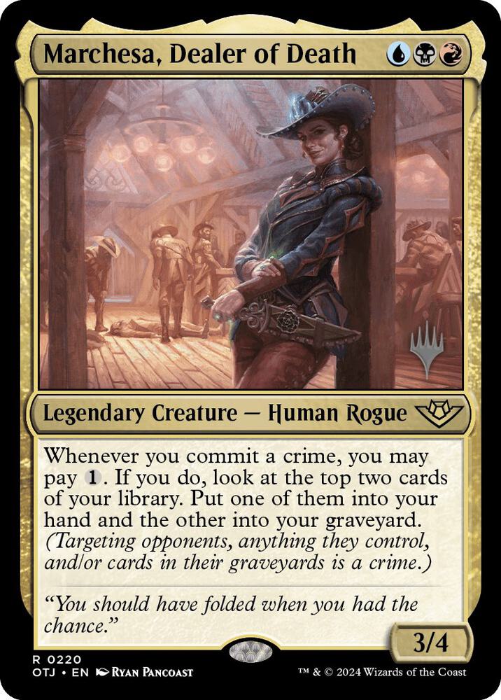 Marchesa, Dealer of Death (220) [Outlaws of Thunder Junction Promos]