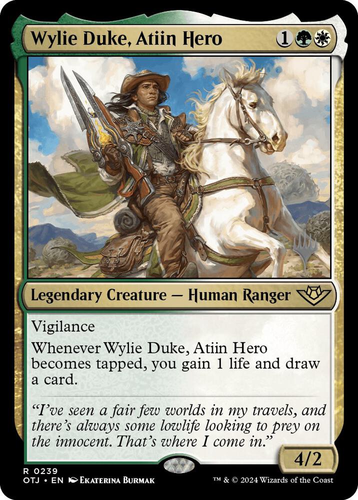 Wylie Duke, Atiin Hero (239) [Outlaws of Thunder Junction Promos]