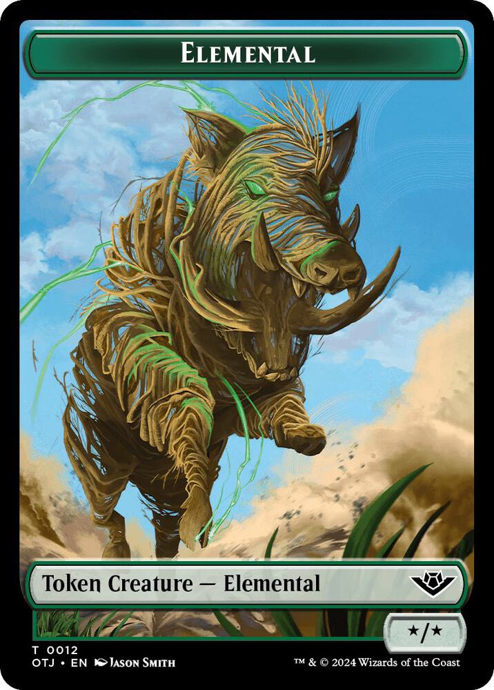 Elemental Token (12) [Outlaws of Thunder Junction]
