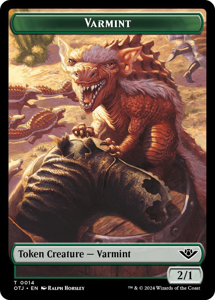 Varmint // Plot Double-Sided Token (14 // 20) [Outlaws of Thunder Junction]