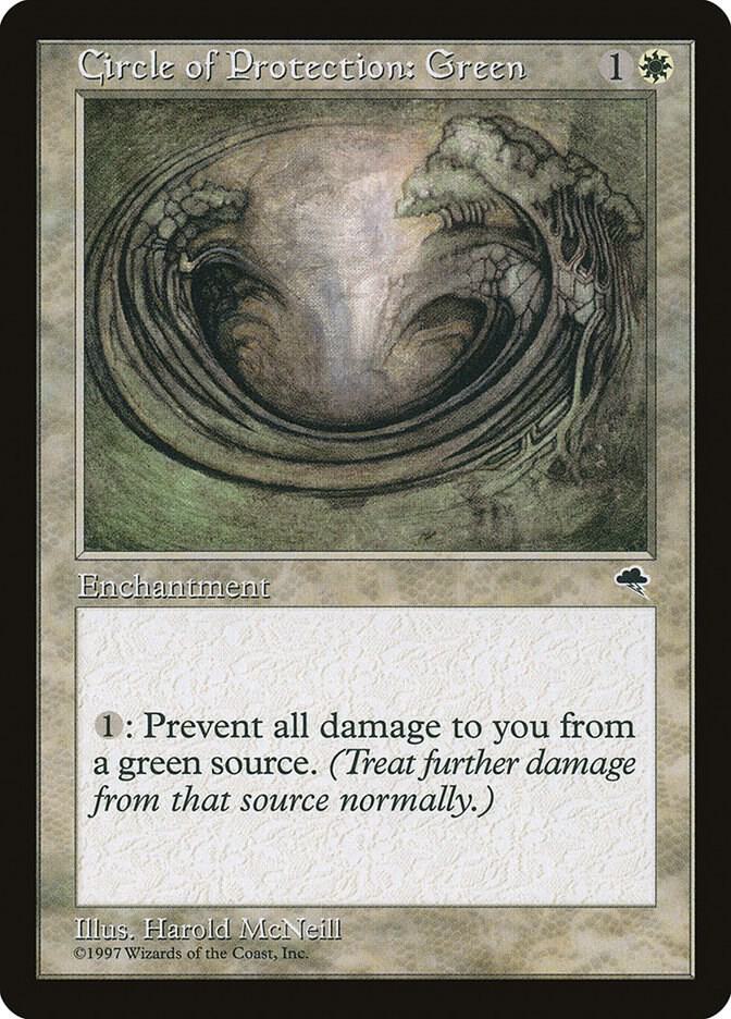 Circle of Protection: Green (10) [Tempest]
