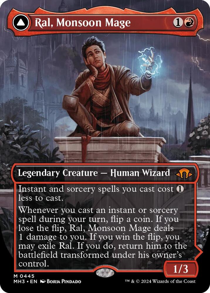 Ral, Monsoon Mage (Borderless) (445) [Modern Horizons 3]