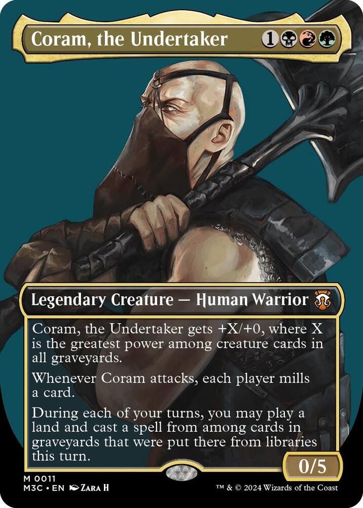 Coram, the Undertaker (Borderless) (11) [Modern Horizons 3 Commander]