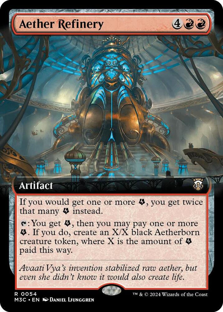 Aether Refinery (Extended Art) (Ripple Foil) (54) [Modern Horizons 3 Commander]