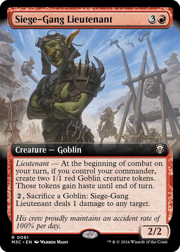 Siege-Gang Lieutenant (Extended Art) (Ripple Foil) (61) [Modern Horizons 3 Commander]