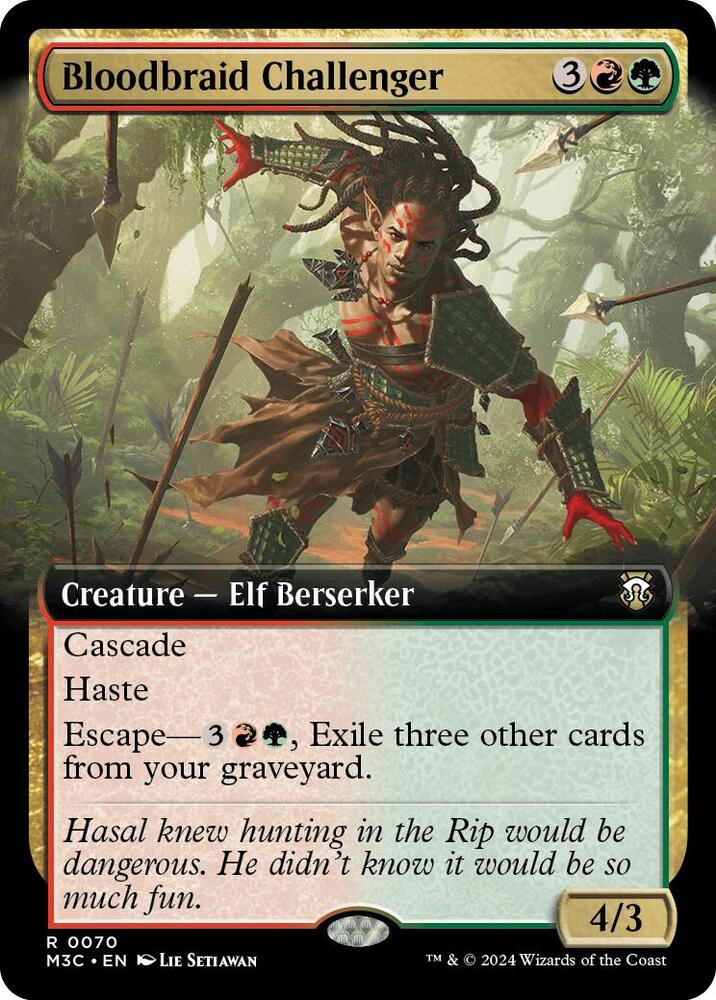 Bloodbraid Challenger (Extended Art) (Ripple Foil) (70) [Modern Horizons 3 Commander]