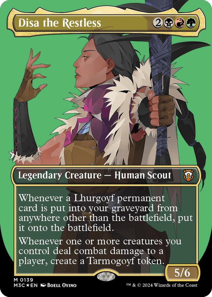 Disa the Restless (Borderless) (Ripple Foil) (139) [Modern Horizons 3 Commander]