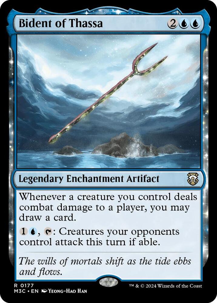 Bident of Thassa (Ripple Foil) (177) [Modern Horizons 3 Commander]