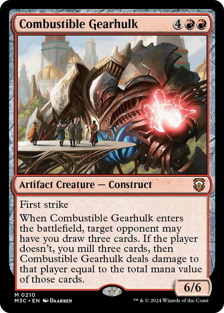 Combustible Gearhulk (Ripple Foil) (210) [Modern Horizons 3 Commander]