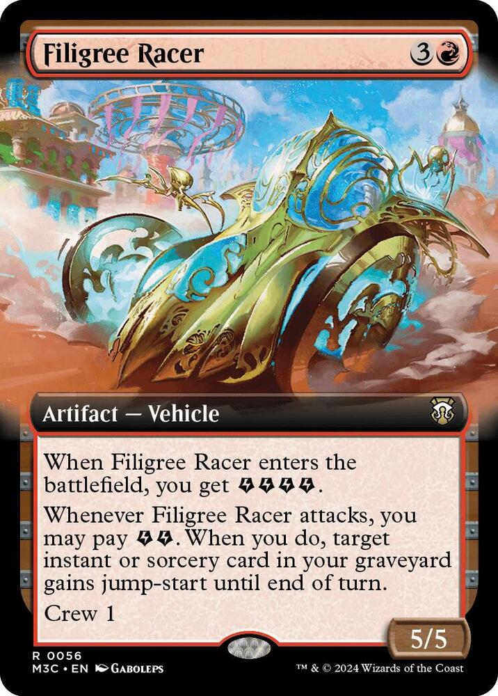 Filigree Racer (Extended Art) (Ripple Foil) (56) [Modern Horizons 3 Commander]