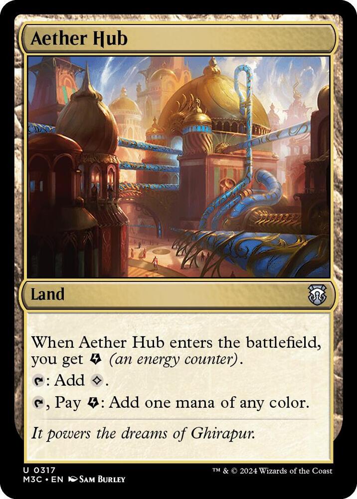 Aether Hub (Ripple Foil) (317) [Modern Horizons 3 Commander]