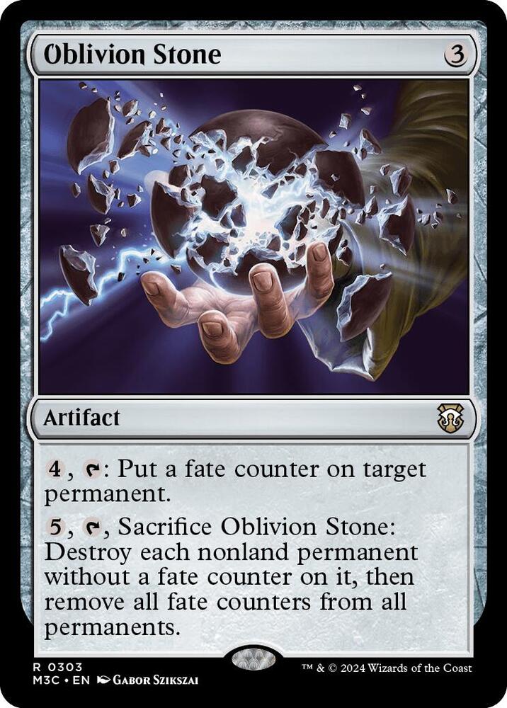 Oblivion Stone (Ripple Foil) (303) [Modern Horizons 3 Commander]