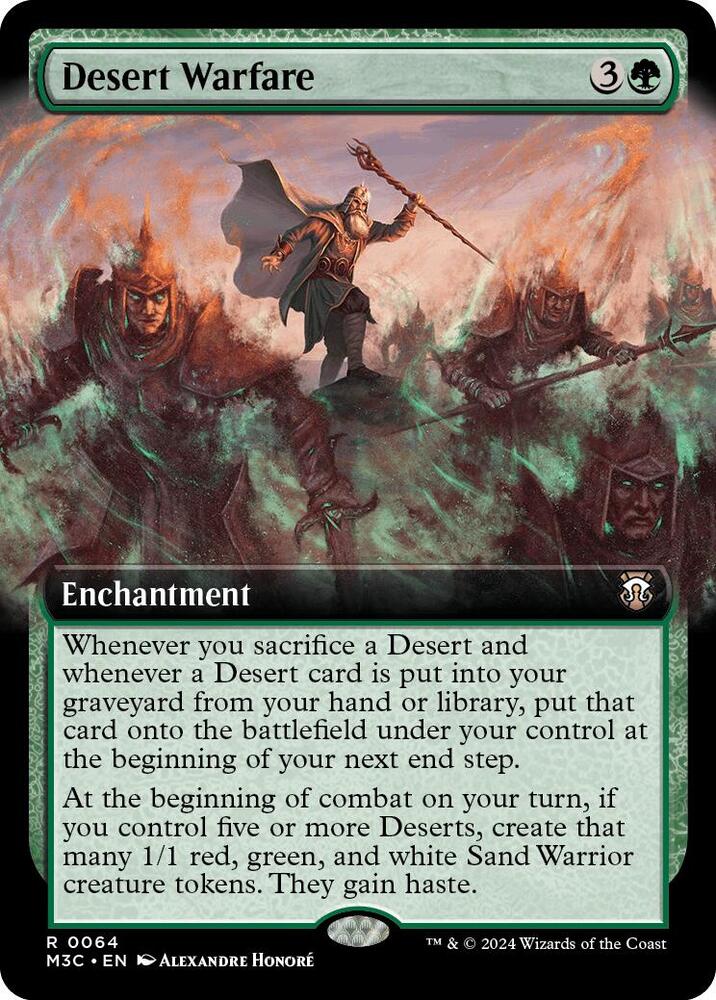 Desert Warfare (Extended Art) (Ripple Foil) (64) [Modern Horizons 3 Commander]