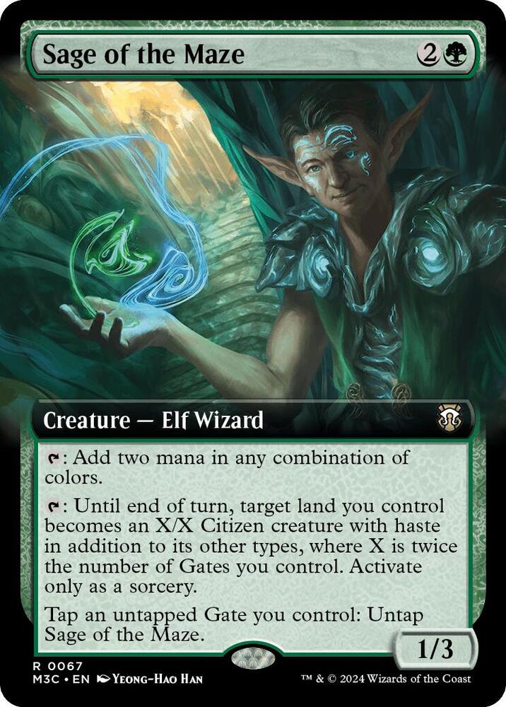 Sage of the Maze (Extended Art) (Ripple Foil) (67) [Modern Horizons 3 Commander]