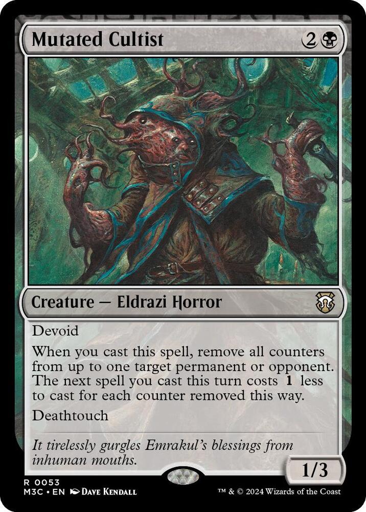 Mutated Cultist (Ripple Foil) (53) [Modern Horizons 3 Commander]