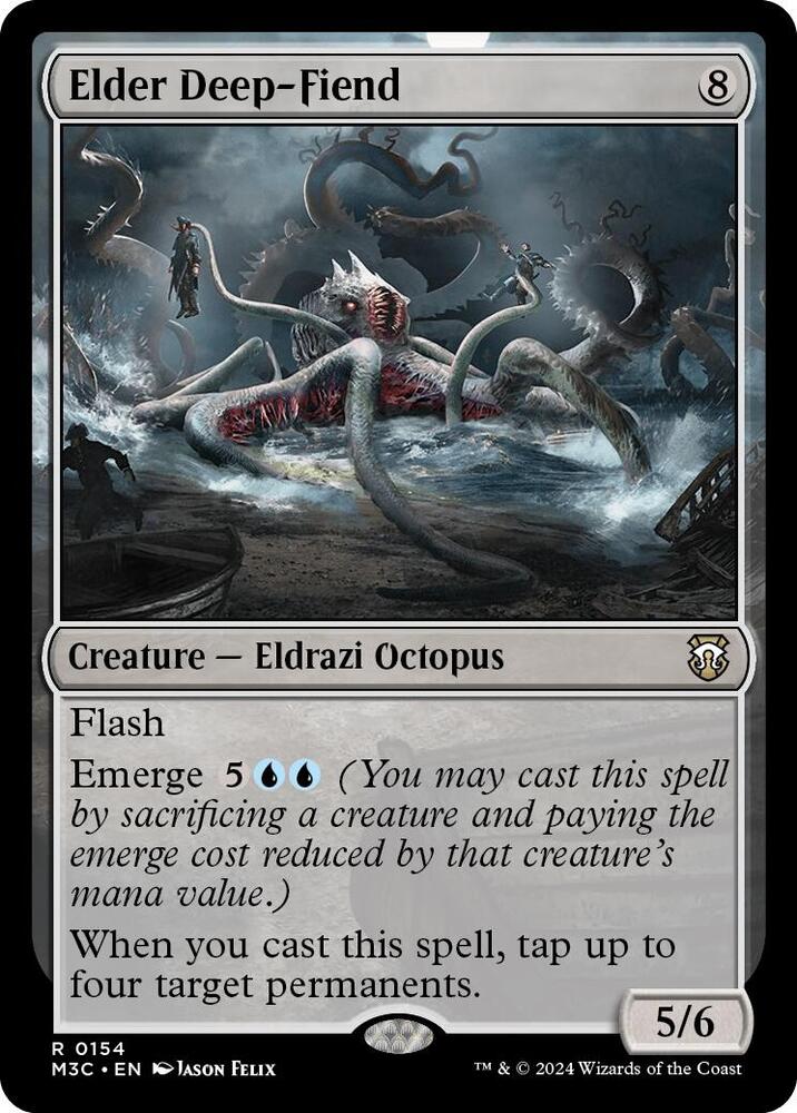 Elder Deep-Fiend (Ripple Foil) (154) [Modern Horizons 3 Commander]