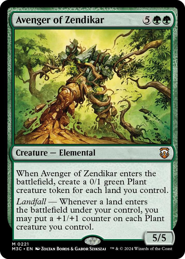 Avenger of Zendikar (Ripple Foil) (221) [Modern Horizons 3 Commander]