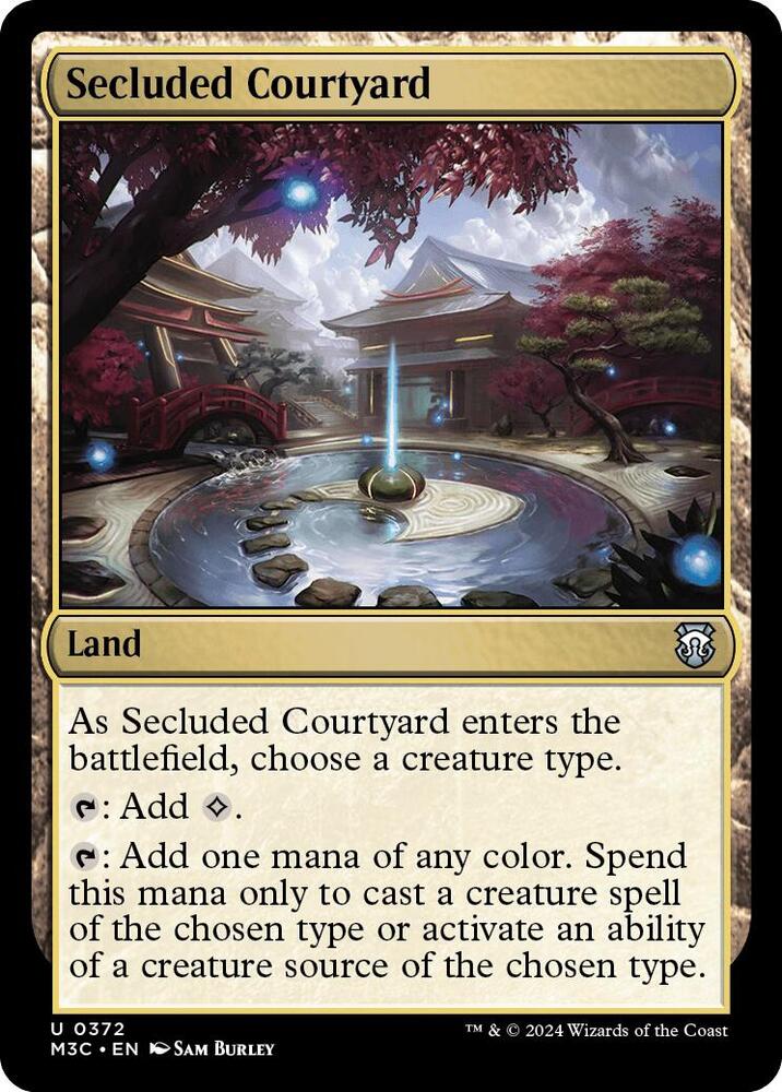 Secluded Courtyard (Ripple Foil) (372) [Modern Horizons 3 Commander]