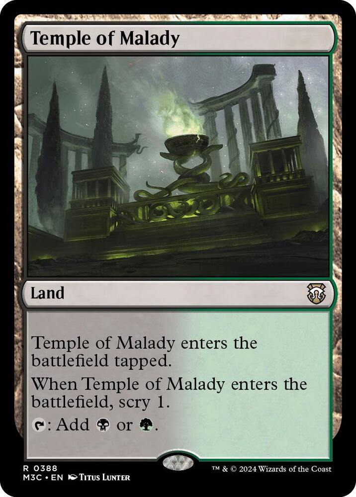 Temple of Malady (Ripple Foil) (388) [Modern Horizons 3 Commander]