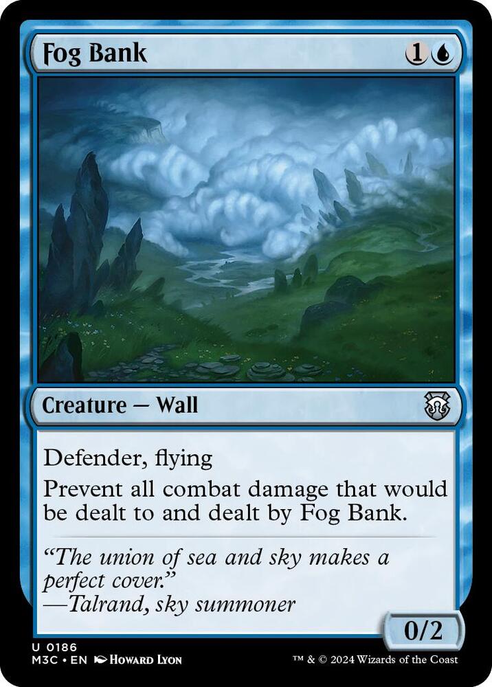 Fog Bank (Ripple Foil) (186) [Modern Horizons 3 Commander]
