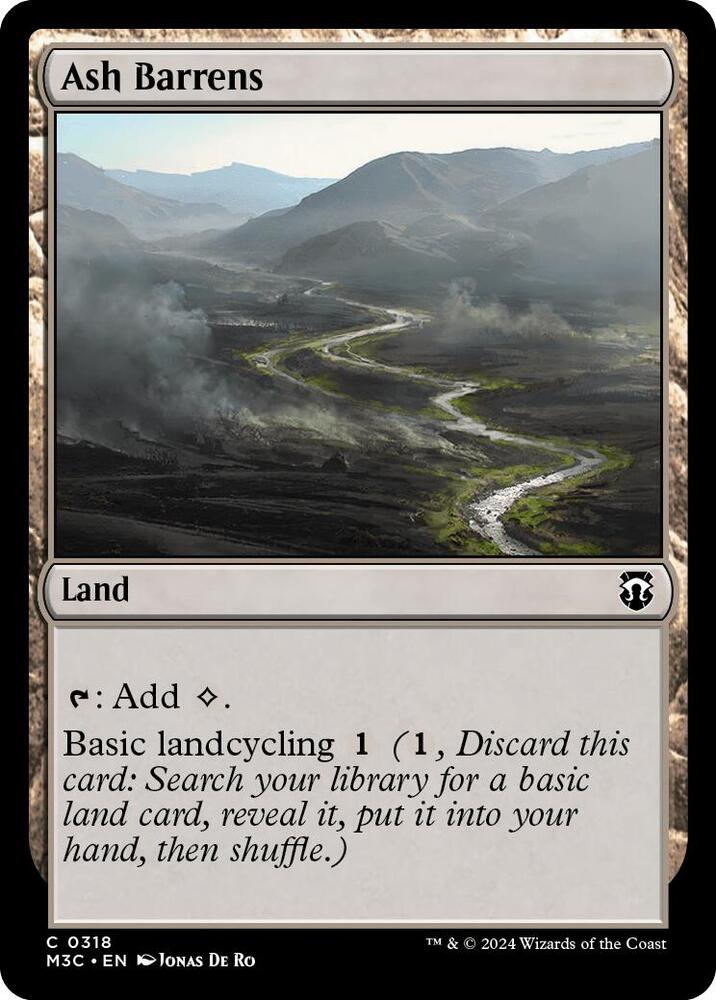 Ash Barrens (Ripple Foil) (318) [Modern Horizons 3 Commander]