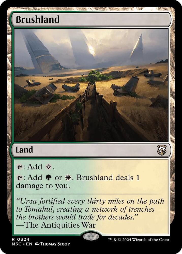 Brushland (Ripple Foil) (324) [Modern Horizons 3 Commander]