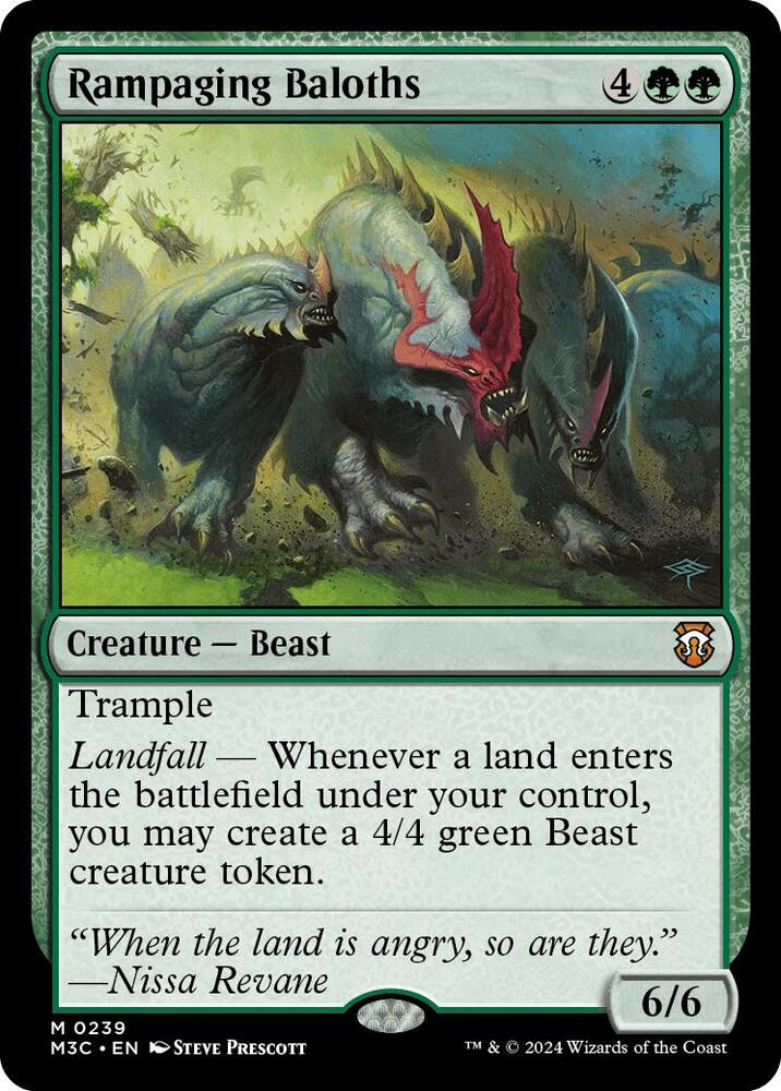 Rampaging Baloths (Ripple Foil) (239) [Modern Horizons 3 Commander]