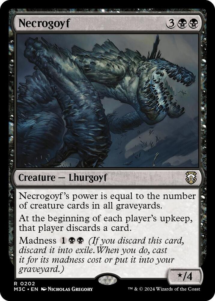 Necrogoyf (Ripple Foil) (202) [Modern Horizons 3 Commander]