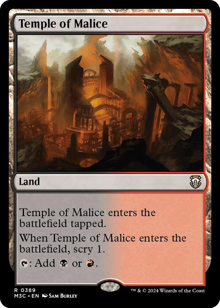 Temple of Malice (Ripple Foil) (389) [Modern Horizons 3 Commander]