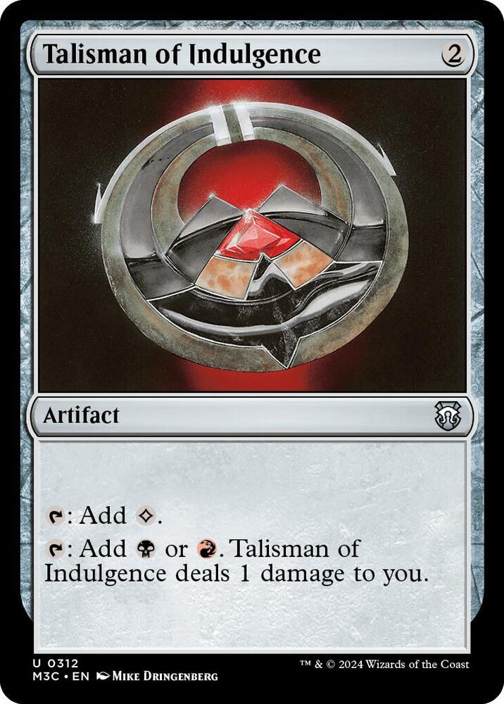 Talisman of Indulgence (Ripple Foil) (312) [Modern Horizons 3 Commander]
