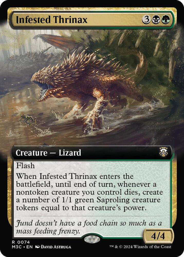 Infested Thrinax (Extended Art) (74) [Modern Horizons 3 Commander]
