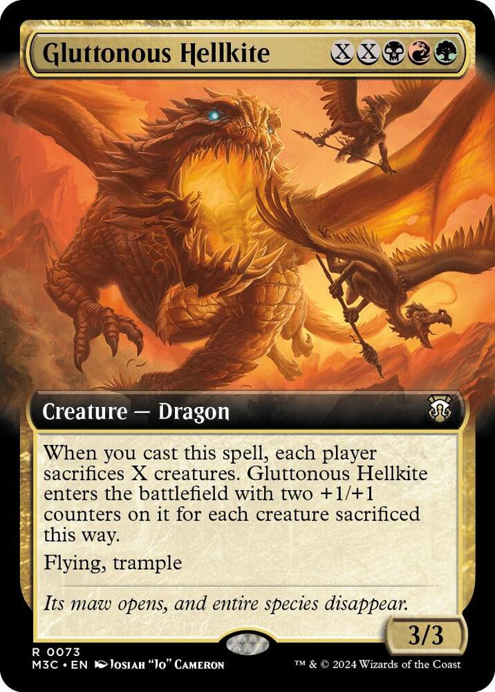 Gluttonous Hellkite (Extended Art) (73) [Modern Horizons 3 Commander]