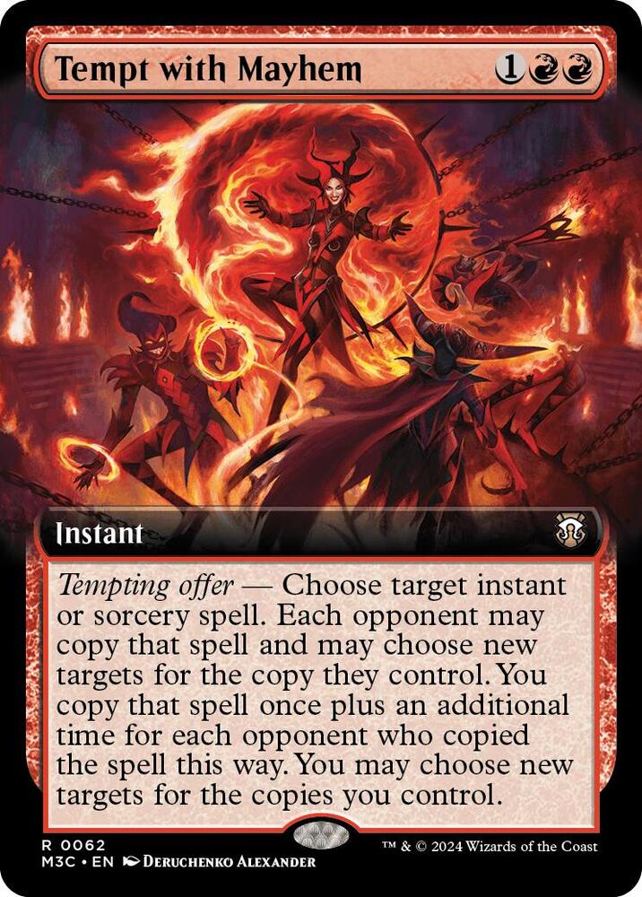 Tempt with Mayhem (Extended Art) (Ripple Foil) (62) [Modern Horizons 3 Commander]