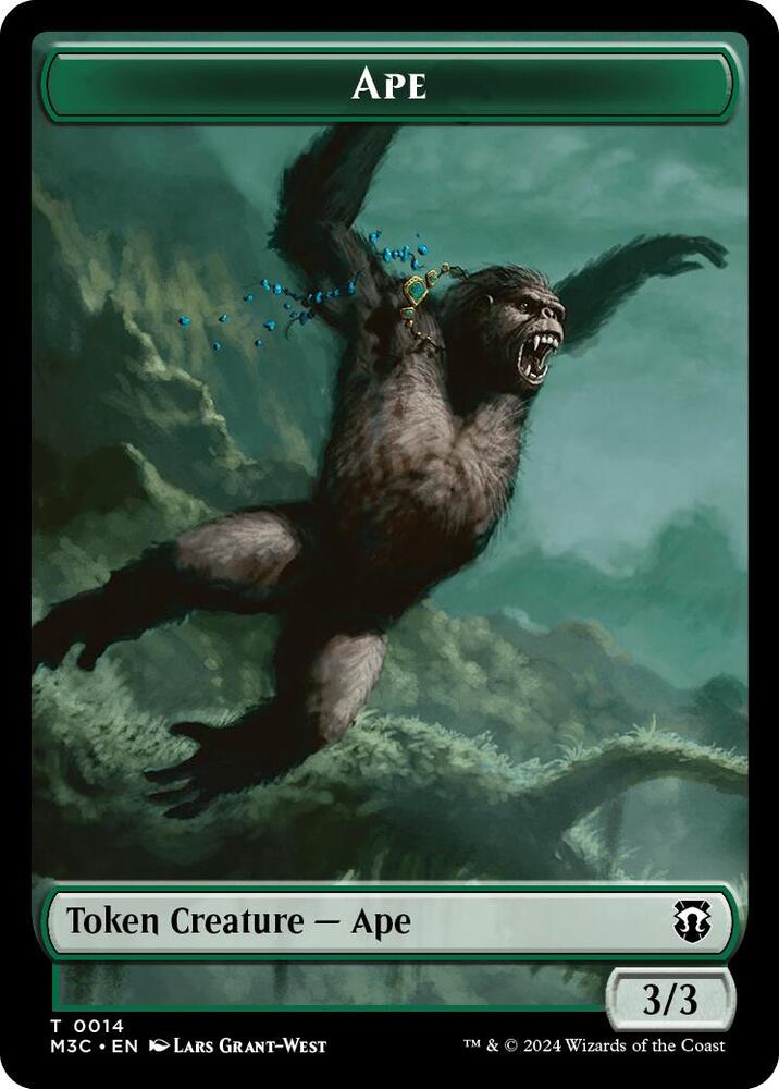 Ape // Plant Double-Sided Token (14 // 26) [Modern Horizons 3 Commander]