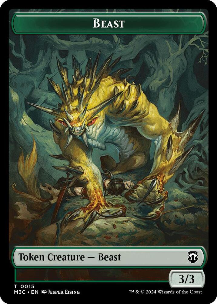 Beast (0015) // Insect (0025) Double-Sided Token (15 // 25) [Modern Horizons 3 Commander]
