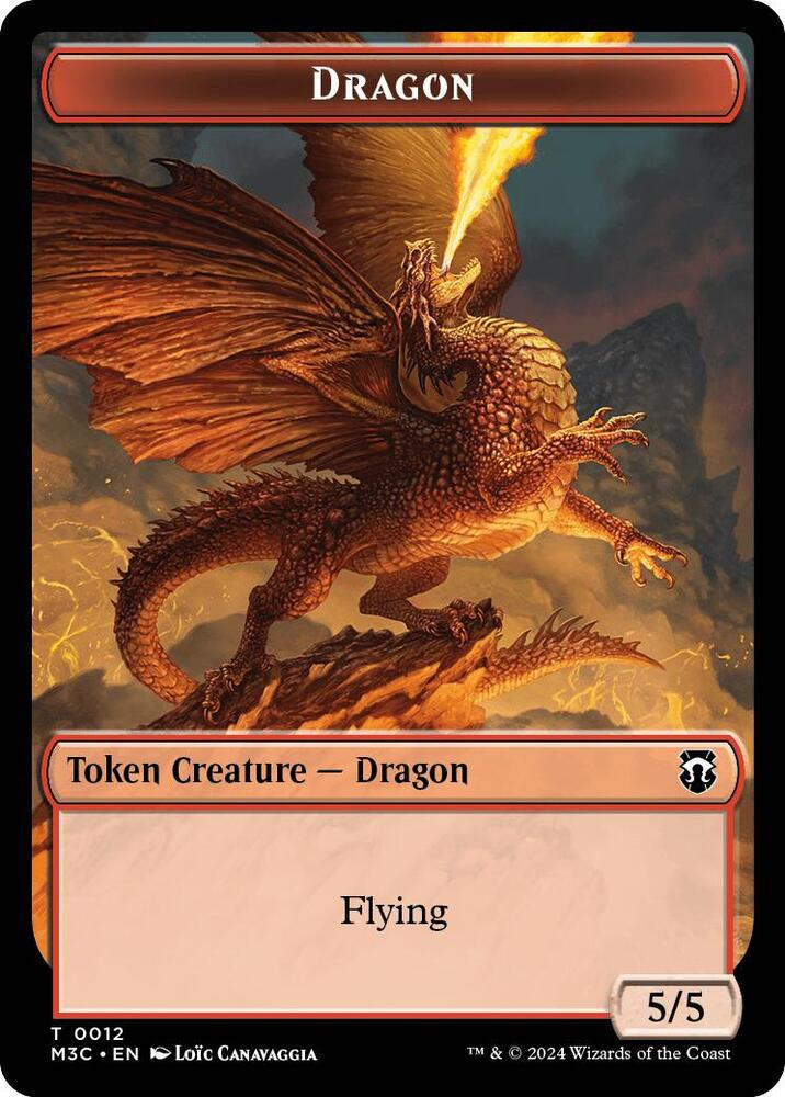 Dragon // Shapeshifter (0008) Double-Sided Token (12 // 8) [Modern Horizons 3 Commander]