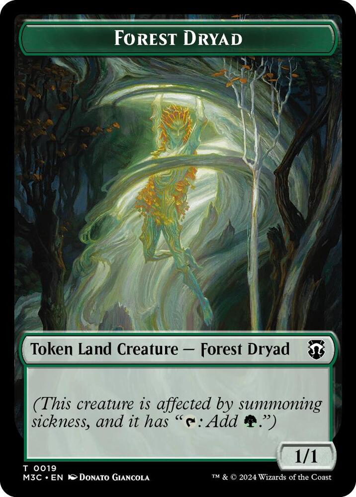 Forest Dryad // Boar Double-Sided Token (19 // 17) [Modern Horizons 3 Commander]