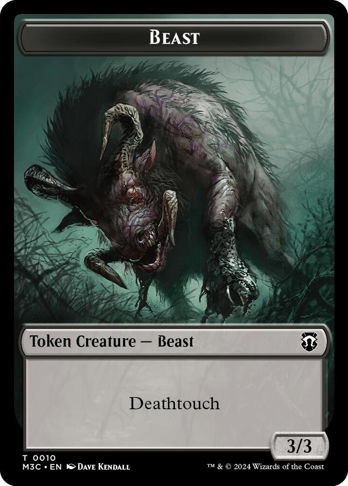 Beast (0010) (Ripple Foil) // Shapeshifter (0008) Double-Sided Token (10 // 8) [Modern Horizons 3 Commander]